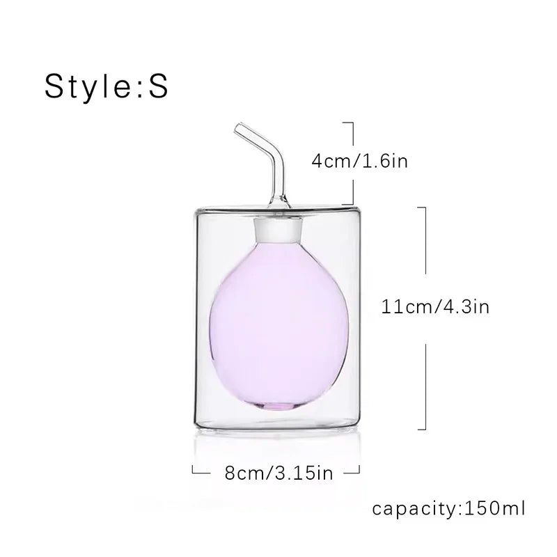 Glass oil pot