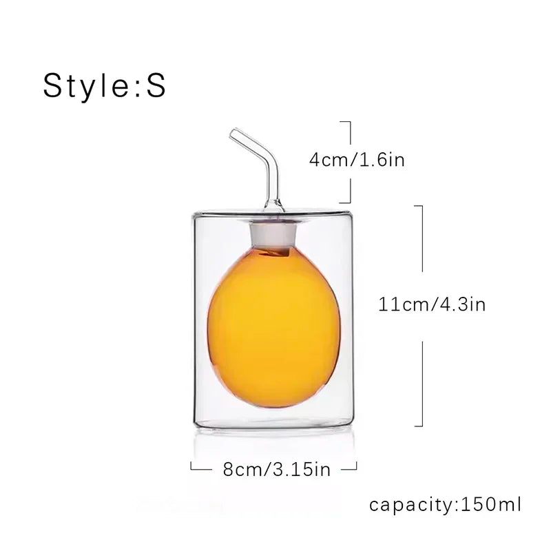 Glass oil pot