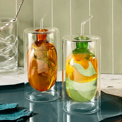 Glass oil pot